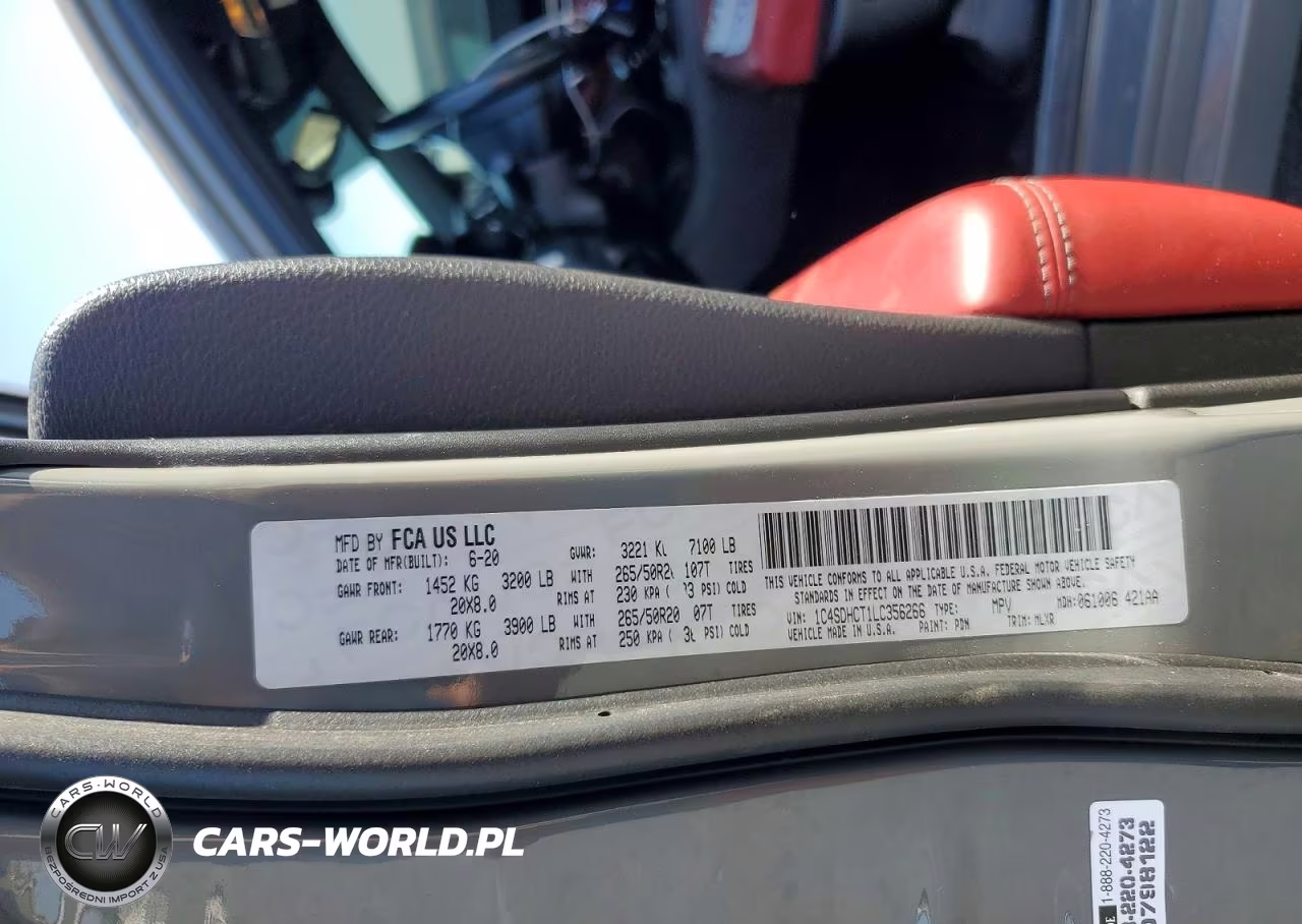 2020 Dodge Durango R-T VIN:1C4SDHCT1LC356266 - 14
