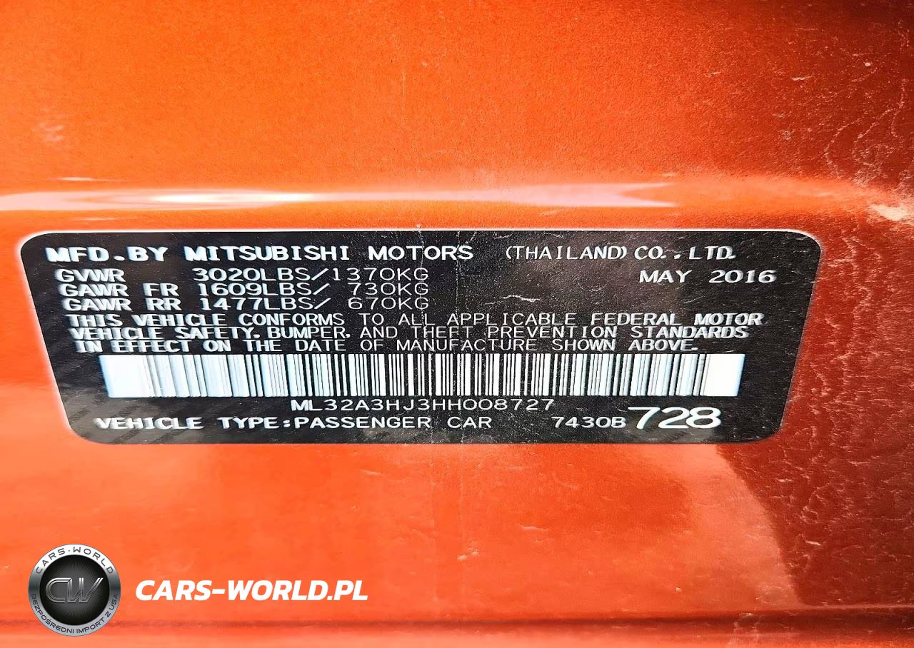 2017 Mitsubishi Mirage Es VIN:ML32A3HJ3HH008727 - 12
