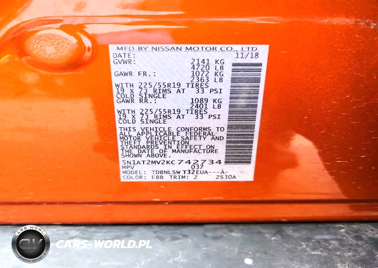 2019 Nissan Rogue Sl VIN:5N1AT2MV2KC742734 - 14