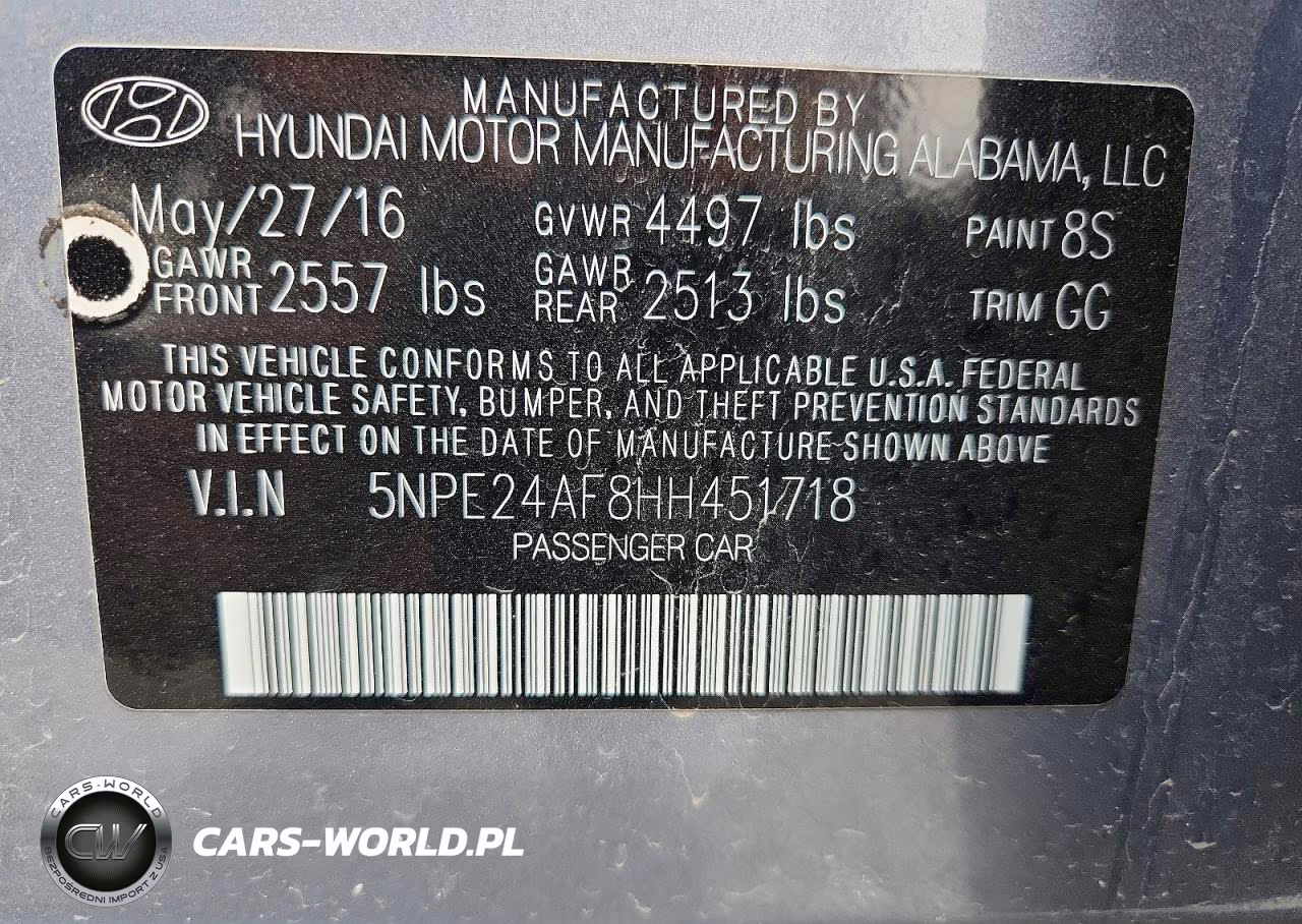 2017 Hyundai Sonata Se VIN:5NPE24AF8HH451718 - 12