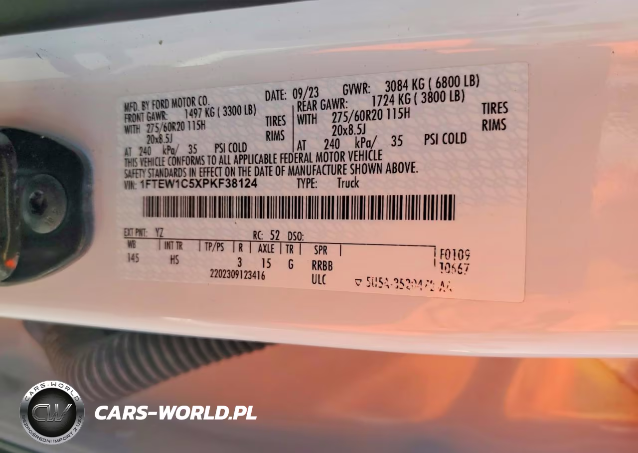 2023 Ford F150 Supercrew VIN:1FTEW1C5XPKF38124 - 12