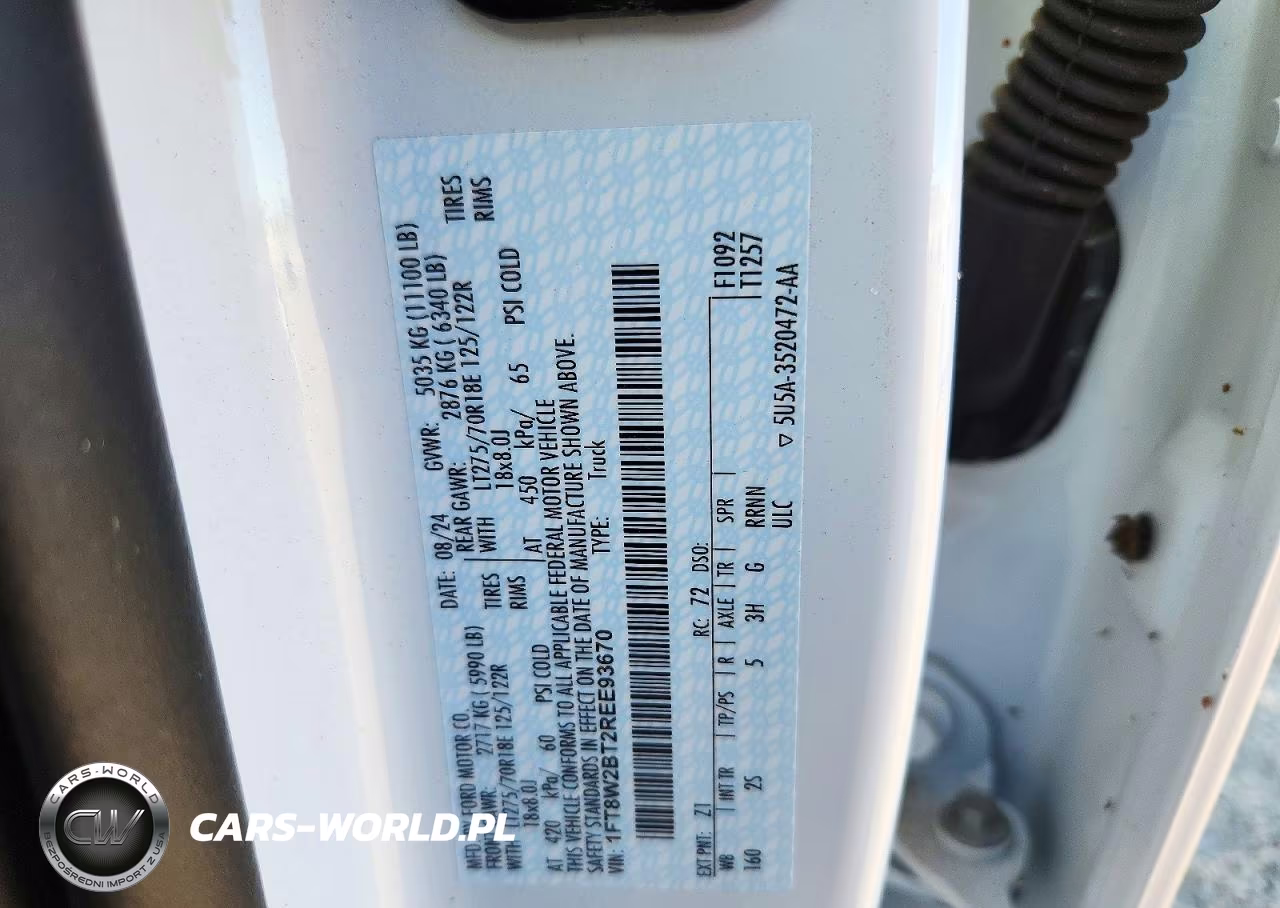 2024 Ford F250 Super Duty VIN:1FT8W2BT2REE93670 - 13