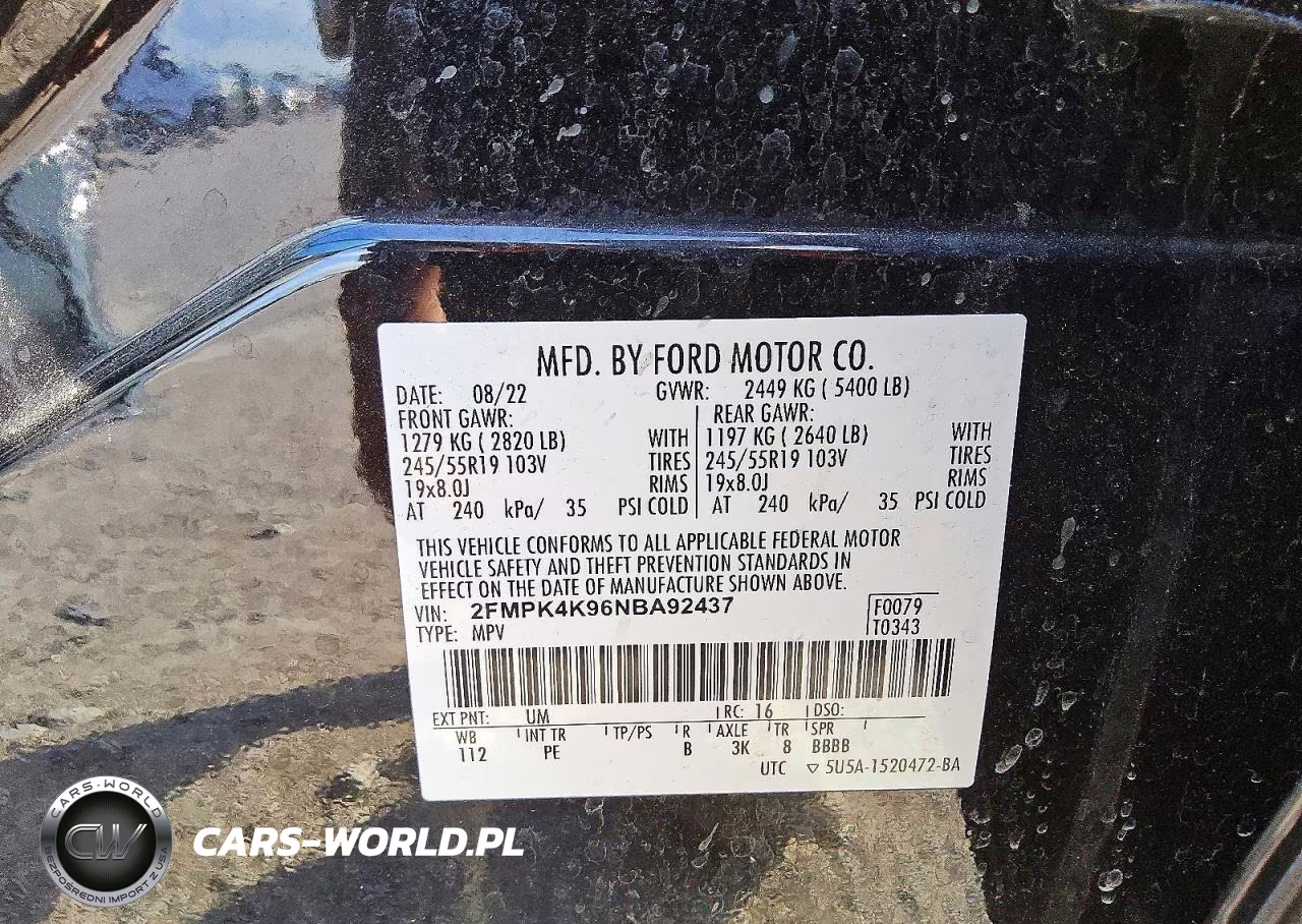 2022 Ford Edge Titanium VIN:2FMPK4K96NBA92437 - 13