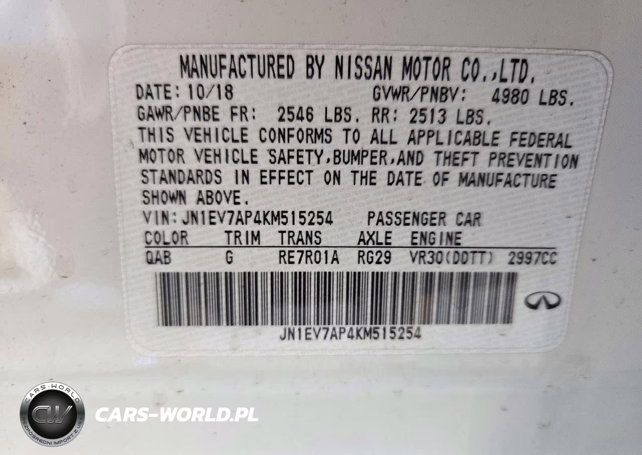 2019 Infiniti Q50 3.0T Luxe VIN:JN1EV7AP4KM515254 - 12