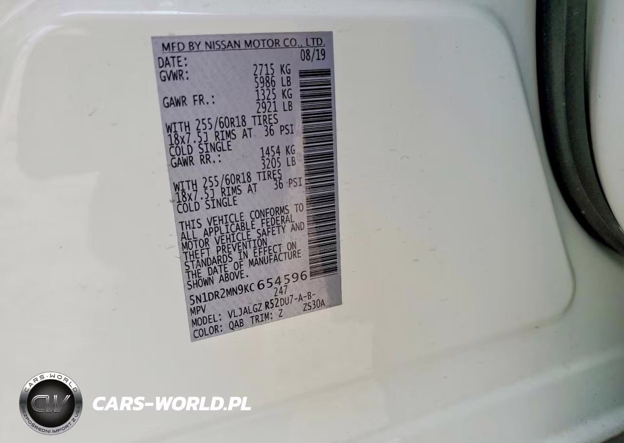 2019 Nissan Pathfinder Sl VIN:5N1DR2MN9KC654596 - 13