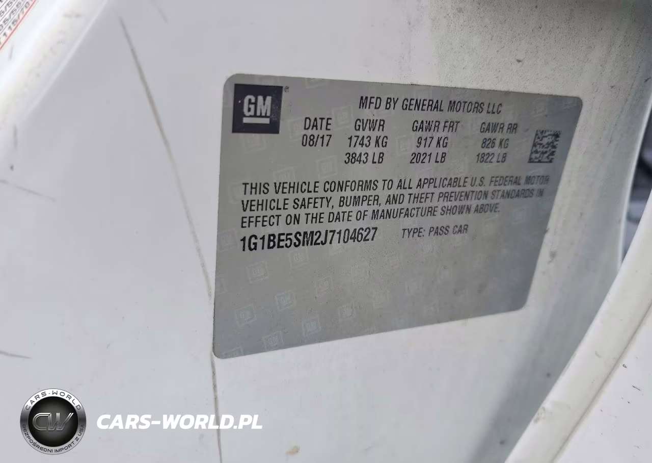 2018 Chevrolet Cruze Lt VIN:1G1BE5SM2J7104627 - 12