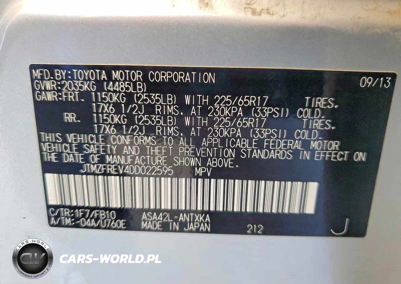 2013 Toyota Rav4 Le VIN:JTMZFREV4DD022595 - 12