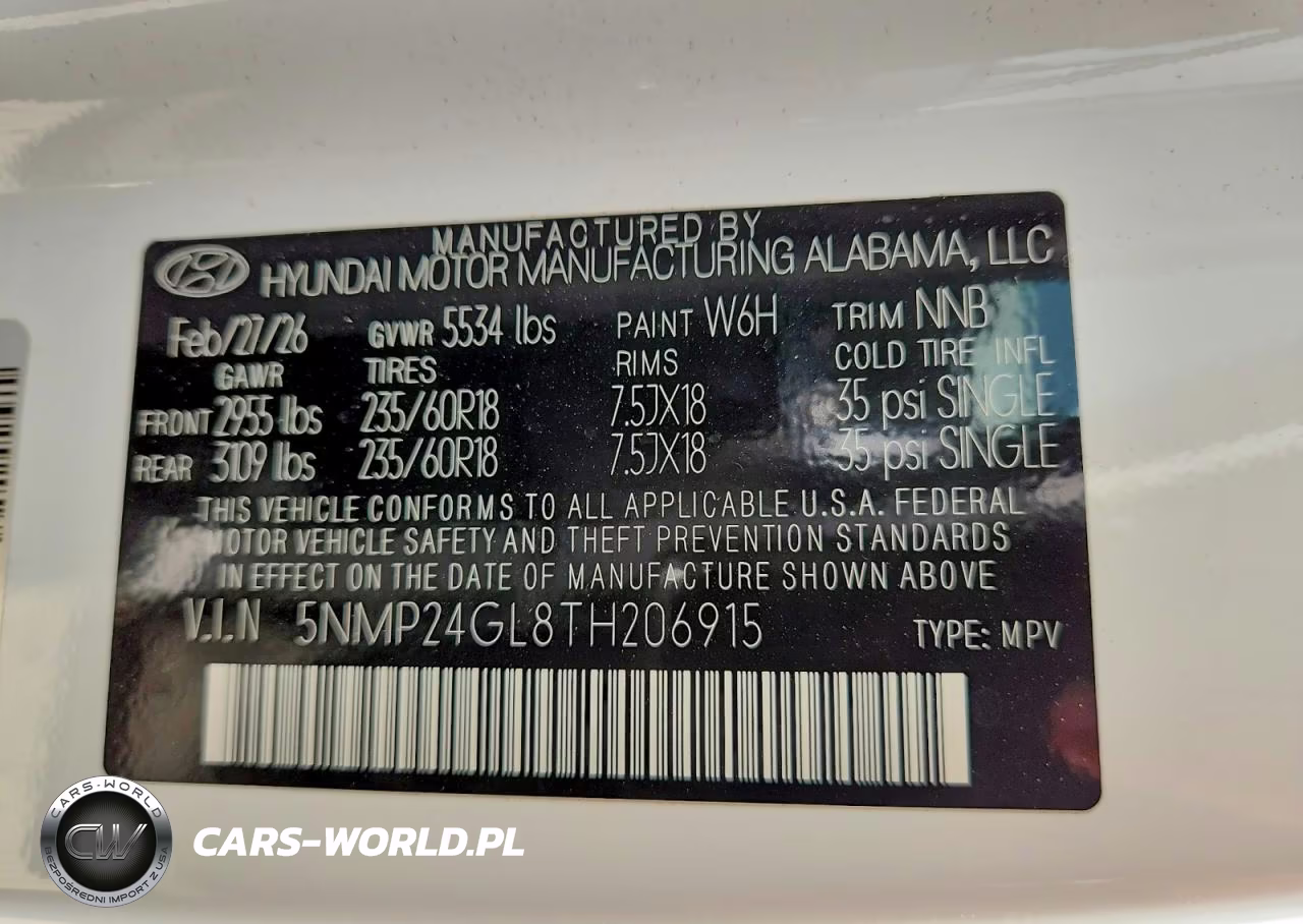 2026 Hyundai Santa Fe Sel VIN:5NMP24GL8TH206915 - 14