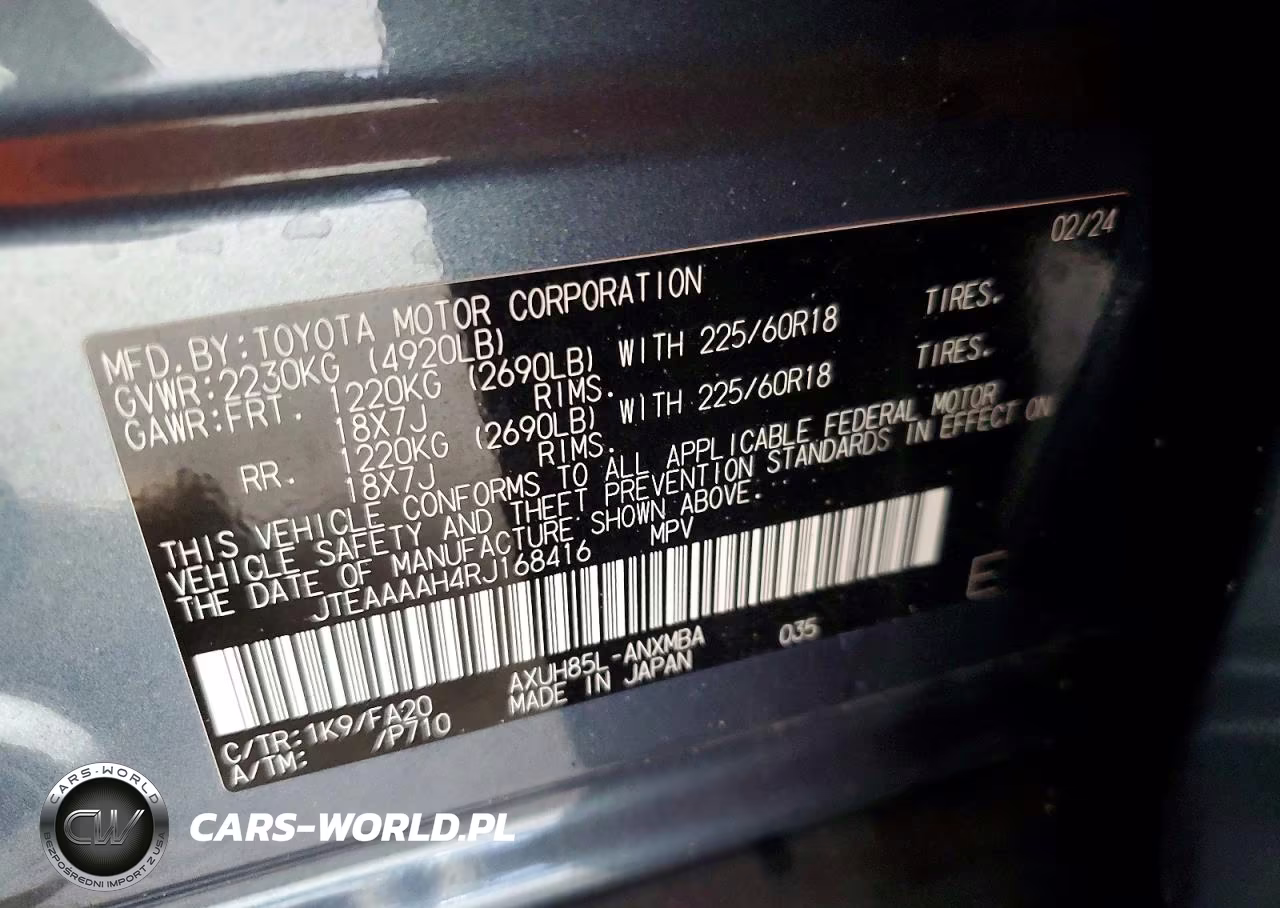 2024 Toyota Venza Le VIN:JTEAAAAH4RJ168416 - 13