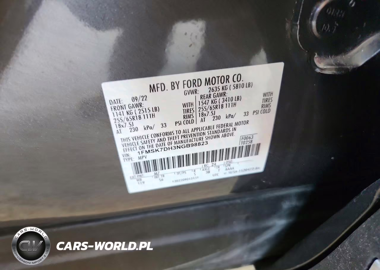 2022 Ford Explorer Xlt VIN:1FMSK7DH3NGB98823 - 13