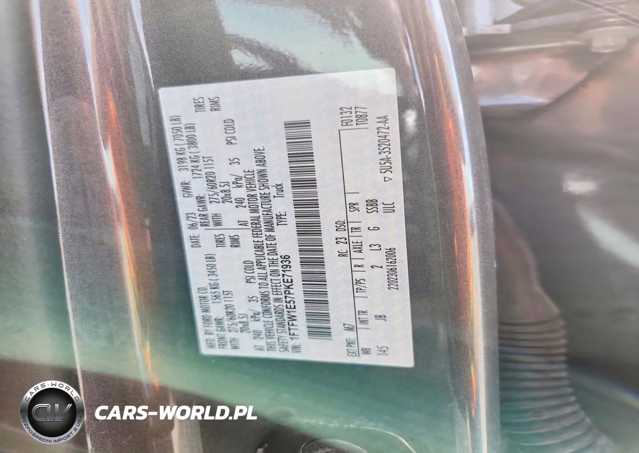 2023 Ford F150 Supercrew VIN:1FTFW1E57PKE71936 - 12