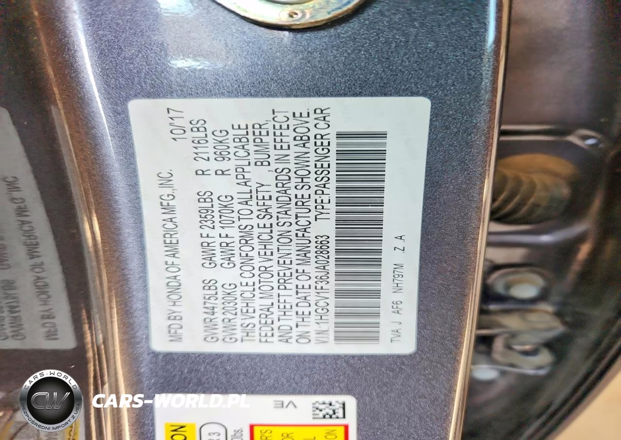 2018 Honda Accord Sport VIN:1HGCV1F36JA028663 - 12