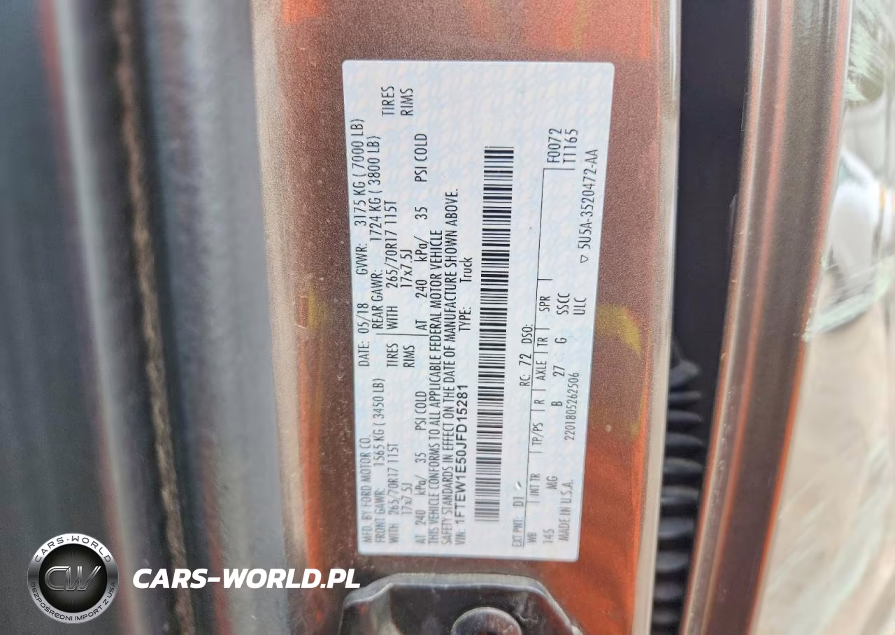 2018 Ford F150 Supercrew VIN:1FTEW1E50JFD15281 - 12