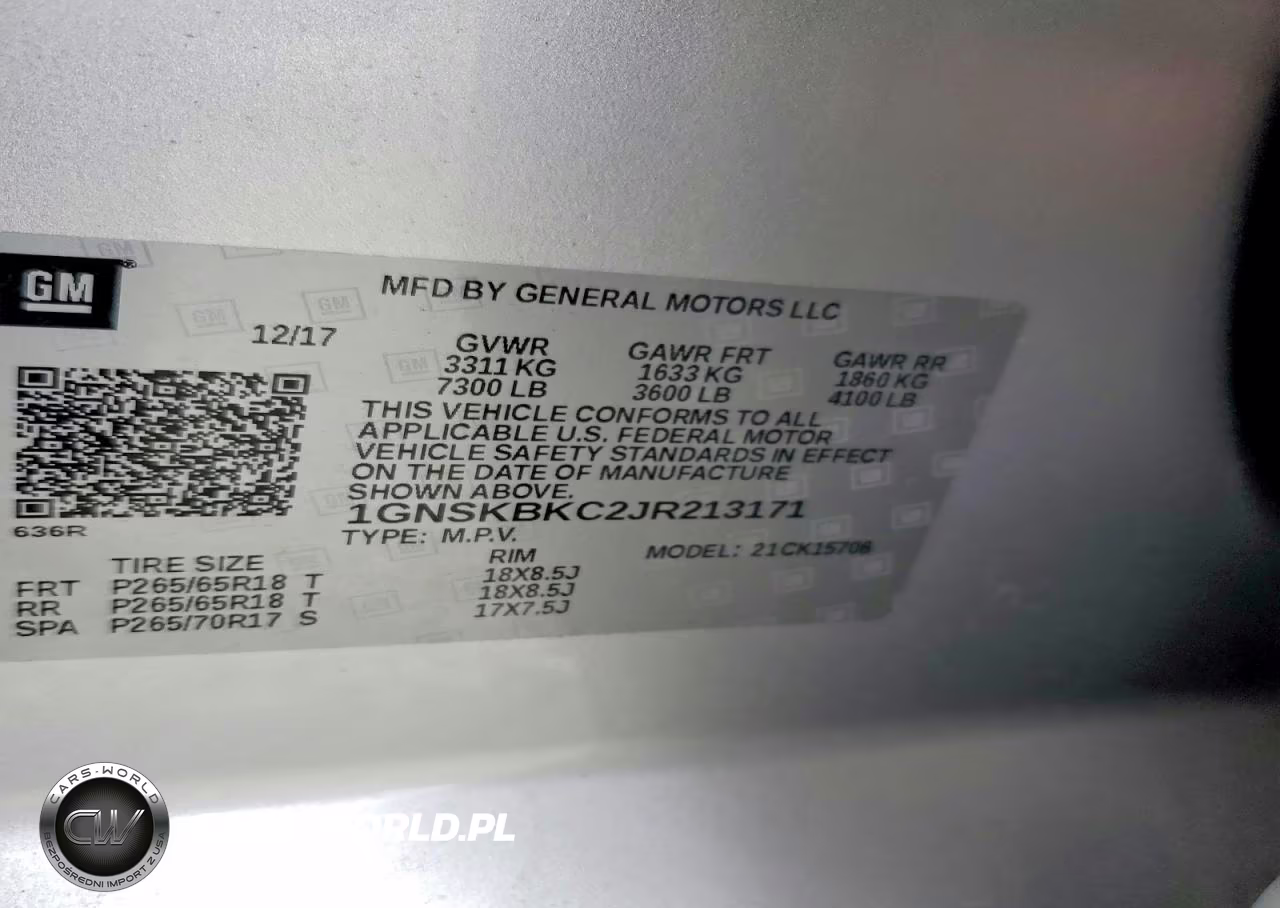 2018 Chevrolet Tahoe K1500 Lt VIN:1GNSKBKC2JR213171 - 14