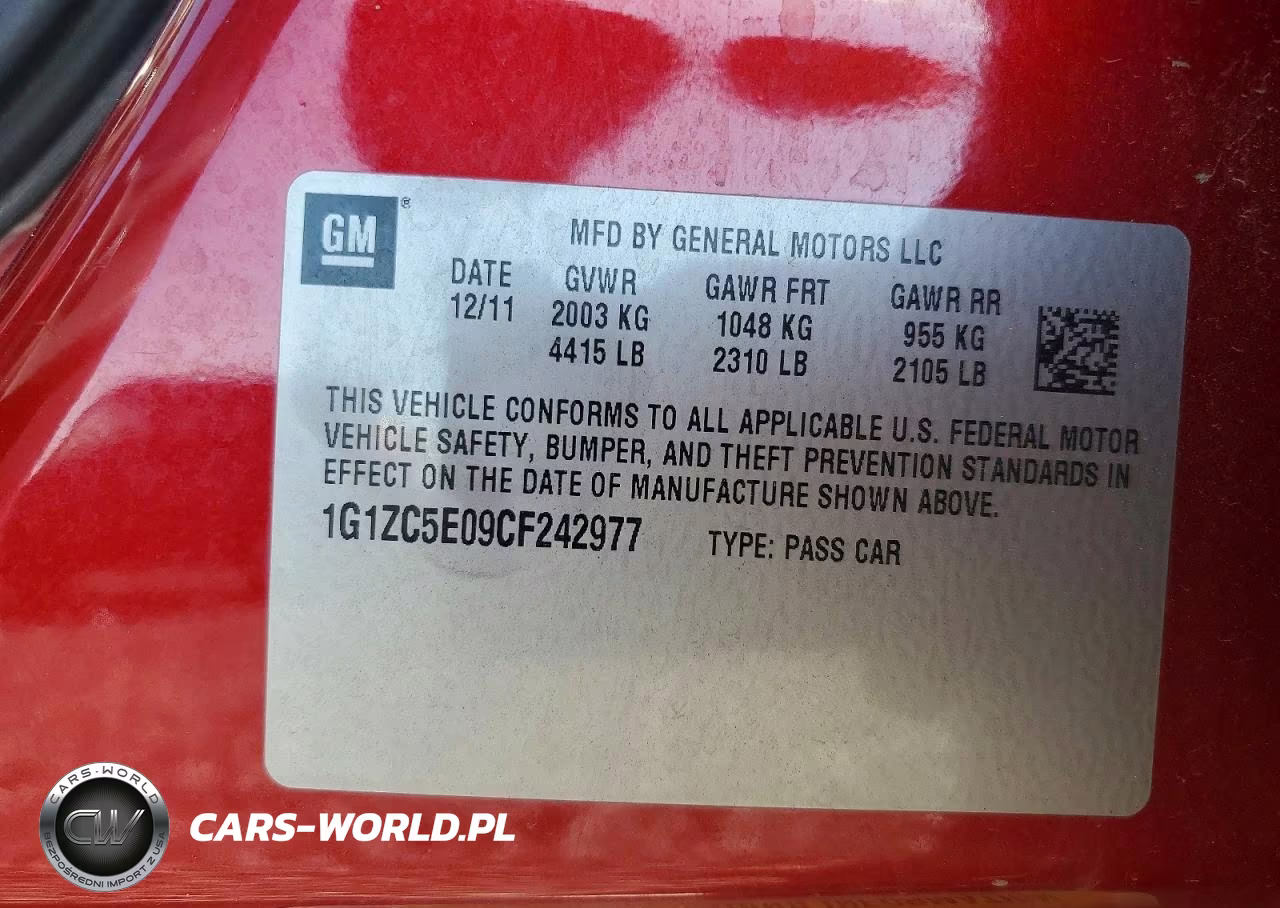 2012 Chevrolet Malibu 1Lt VIN:1G1ZC5E09CF242977 - 12