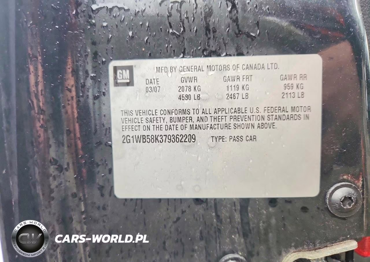 2007 Chevrolet Impala Ls VIN:2G1WB58K379362209 - 13