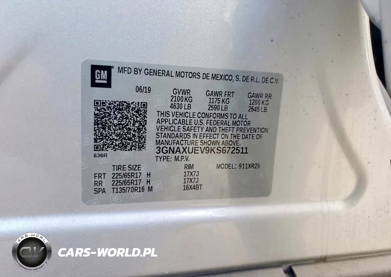 2019 Chevrolet Equinox Lt VIN:3GNAXUEV9KS672511 - 13