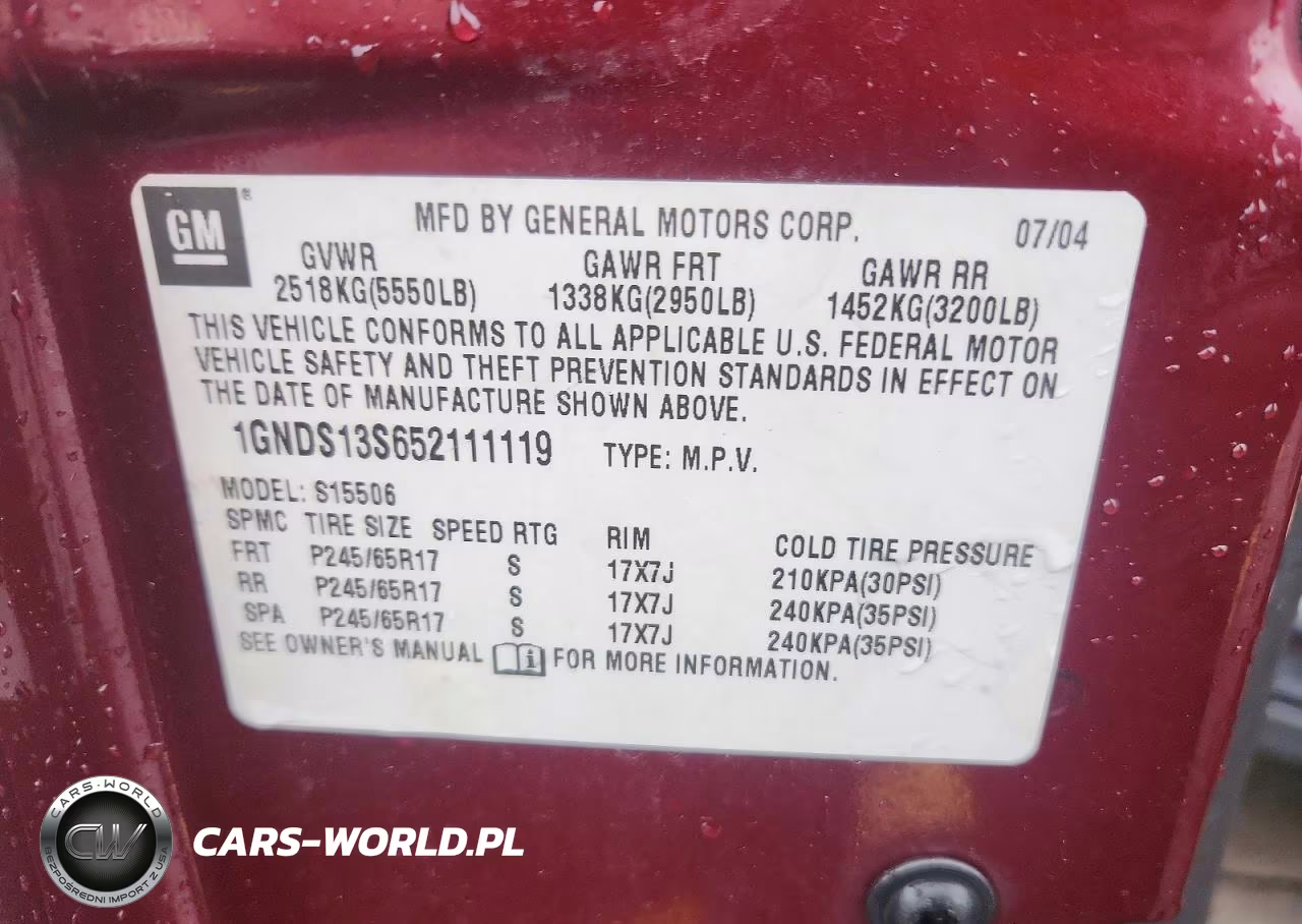 2005 Chevrolet Trailblazer Ls VIN:1GNDS13S652111119 - 14
