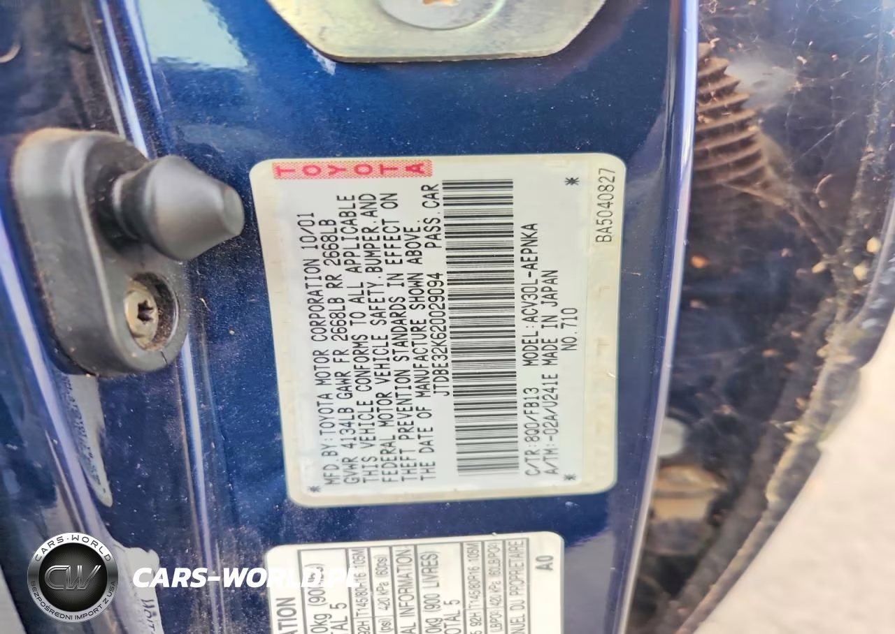 2002 Toyota Camry Le VIN:JTDBE32K620029094 - 12