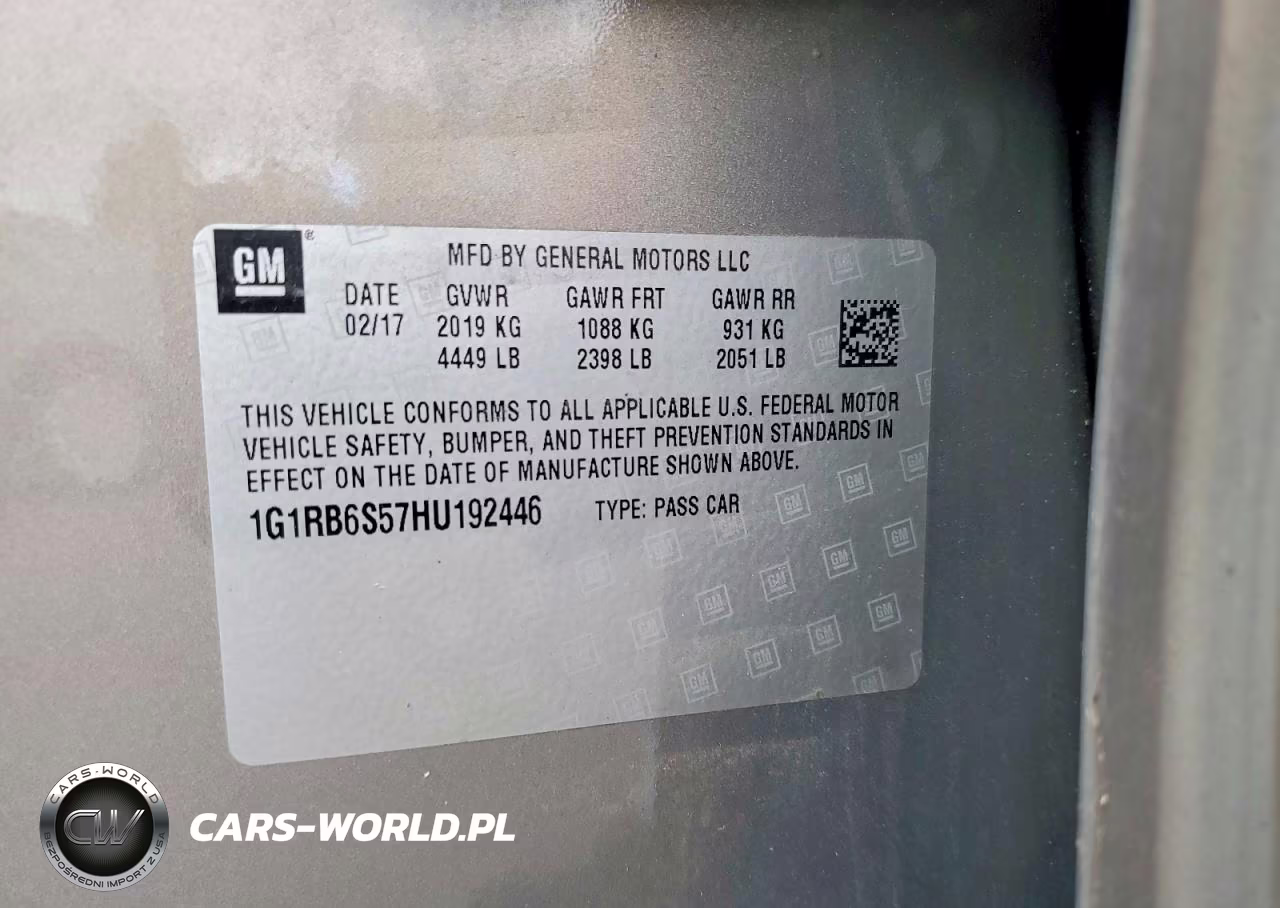 2017 Chevrolet Volt Premier VIN:1G1RB6S57HU192446 - 12