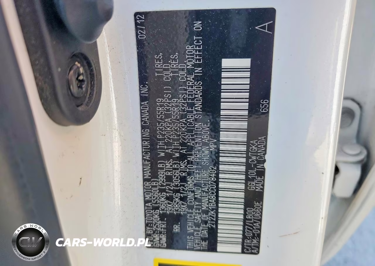 2012 Lexus Rx 350 VIN:2T2ZK1BA8CC078402 - 13