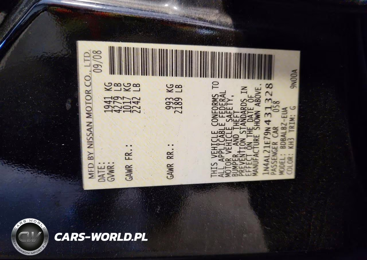 2009 Nissan Altima 2.5 VIN:1N4AL21E79N431328 - 13