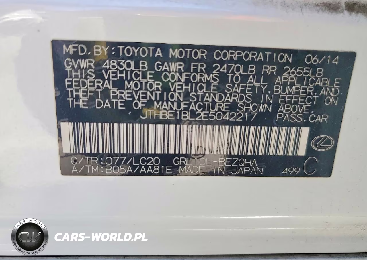 2014 Lexus Gs 350 VIN:JTHBE1BL2E5042217 - 12
