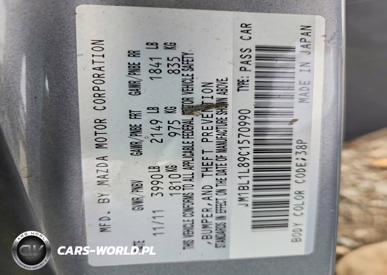 2012 Mazda 3 I VIN:JM1BL1L89C1570990 - 12