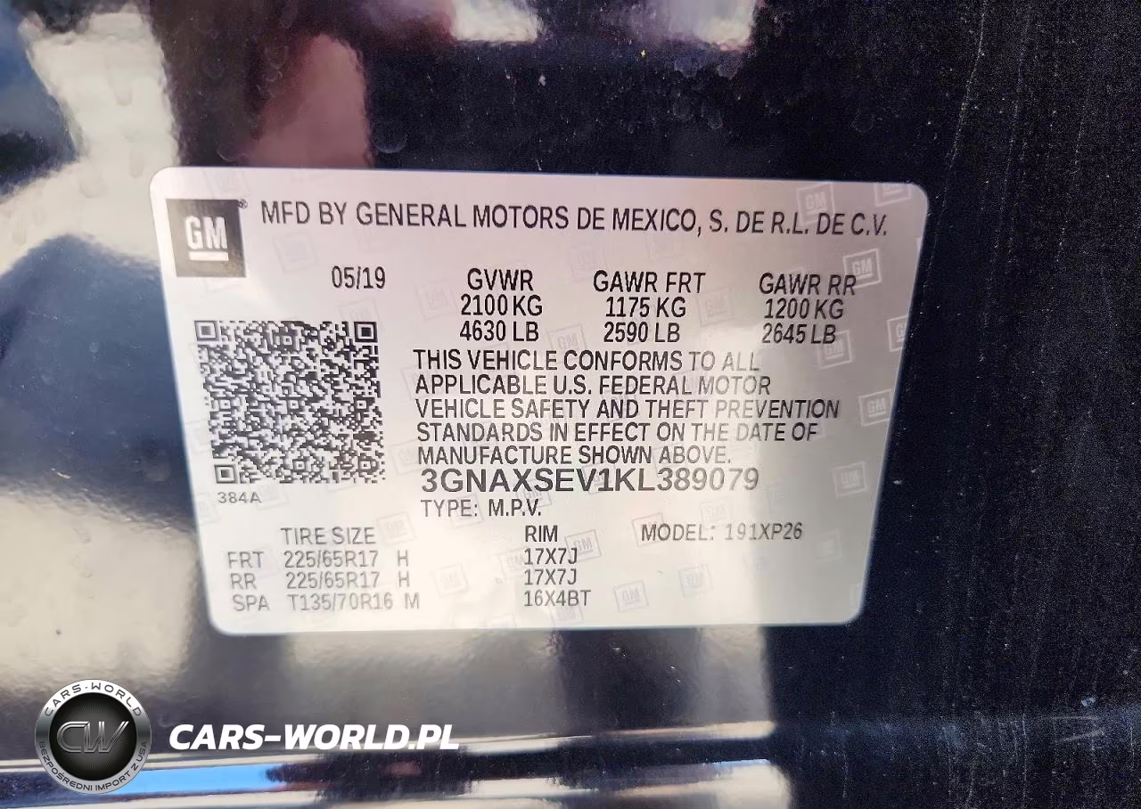 2019 Chevrolet Equinox Ls VIN:3GNAXSEV1KL389079 - 13