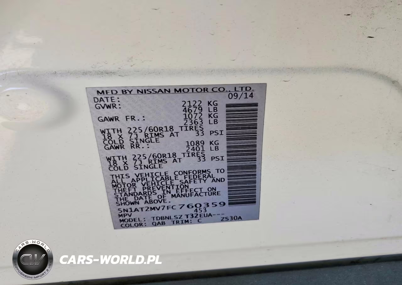 2015 Nissan Rogue Sl VIN:5N1AT2MV7FC760359 - 13
