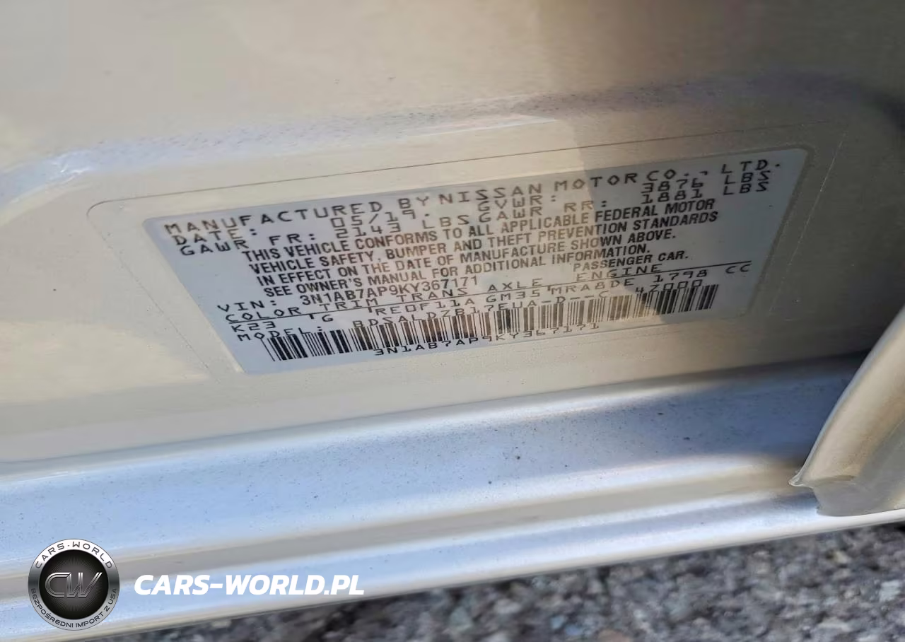 2019 Nissan Sentra Sv VIN:3N1AB7AP9KY367171 - 12
