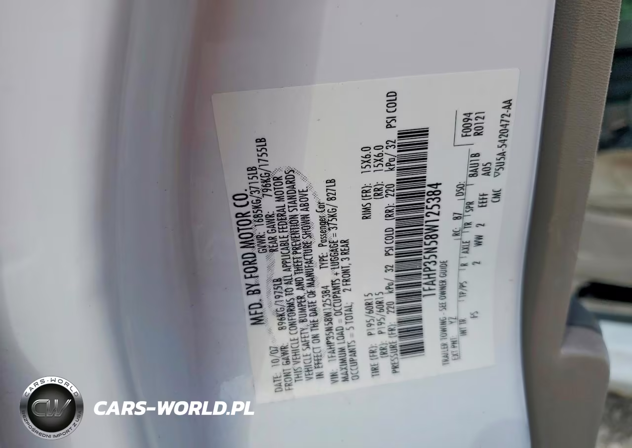 2008 Ford Focus Se VIN:1FAHP35N58W125384 - 12