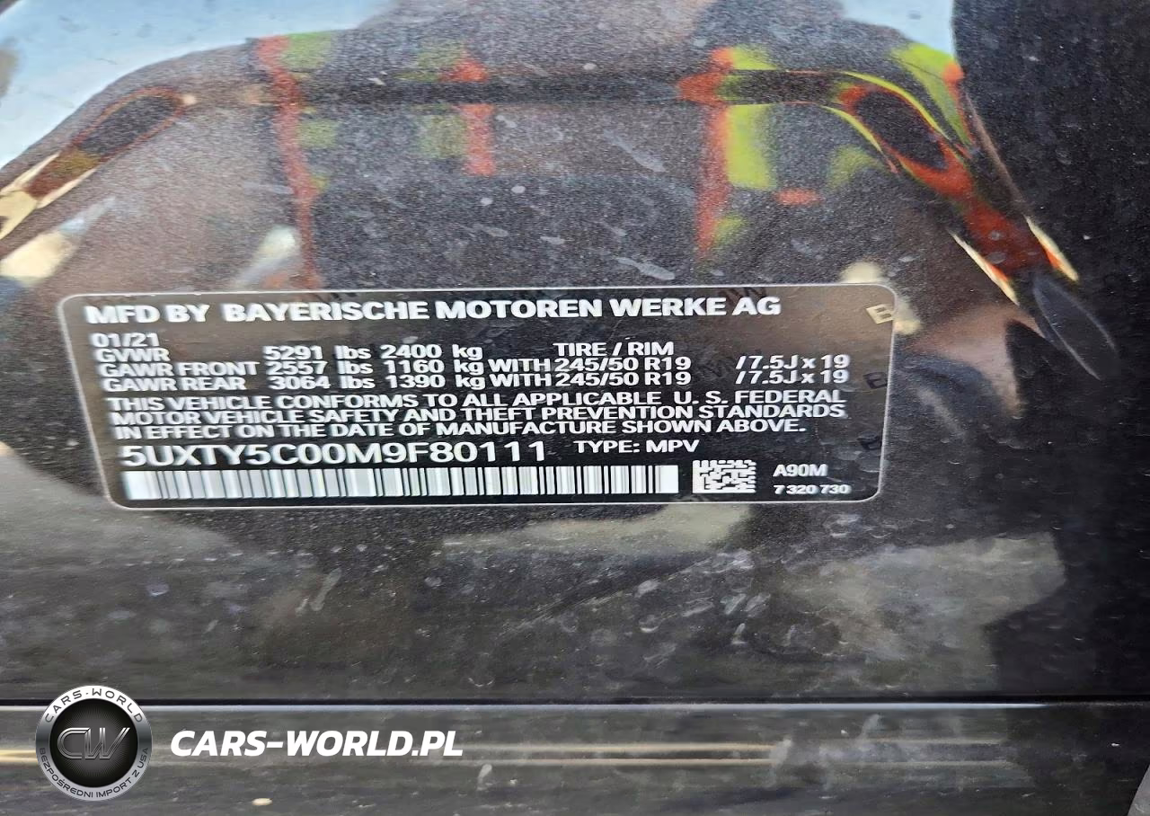 2021 BMW X3 xDrive30I VIN:5UXTY5C00M9F80111 - 13