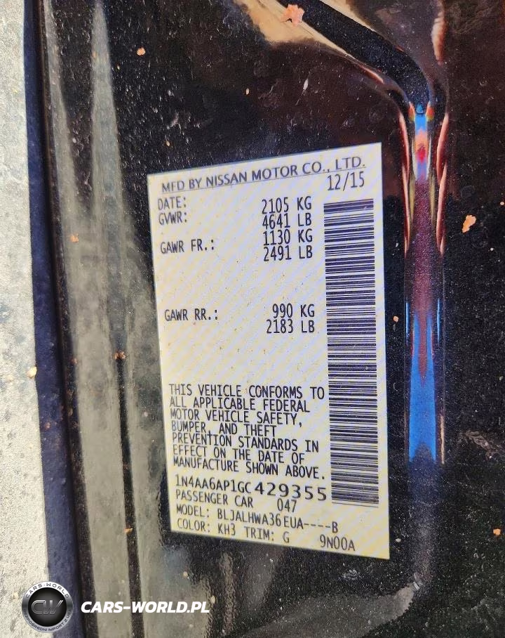 2016 Nissan Maxima Platinum VIN:1N4AA6AP1GC429355 - 12