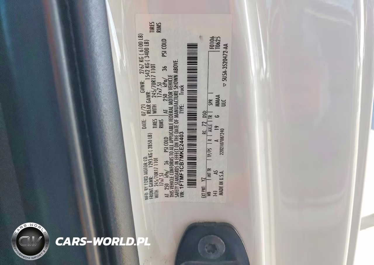 2021 Ford F150 VIN:1FTMF1CB7MKE24403 - 12