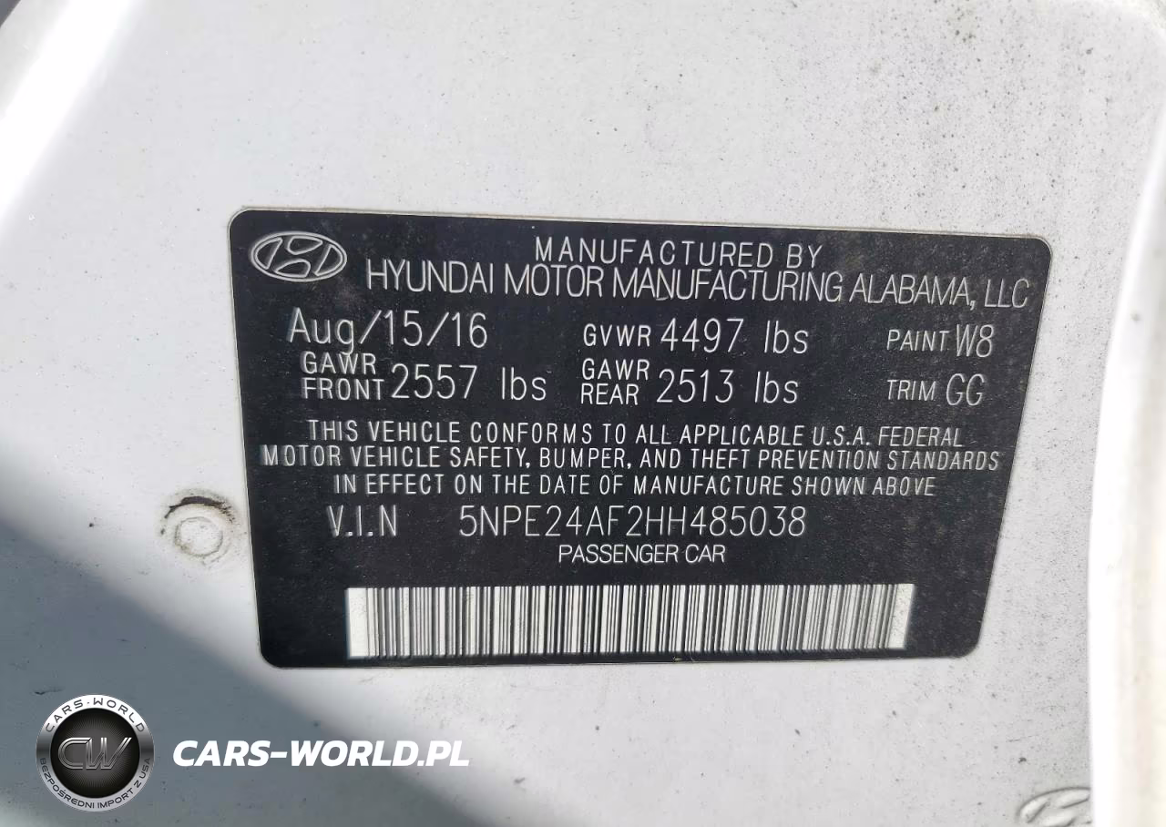 2017 Hyundai Sonata Se VIN:5NPE24AF2HH485038 - 12