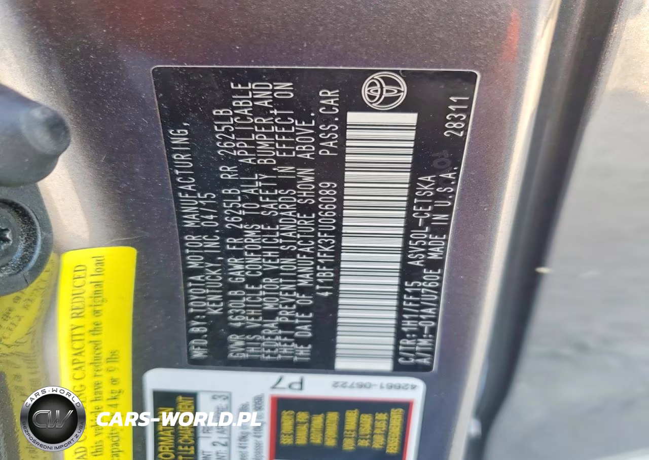 2015 Toyota Camry Se VIN:4T1BF1FK3FU066089 - 13