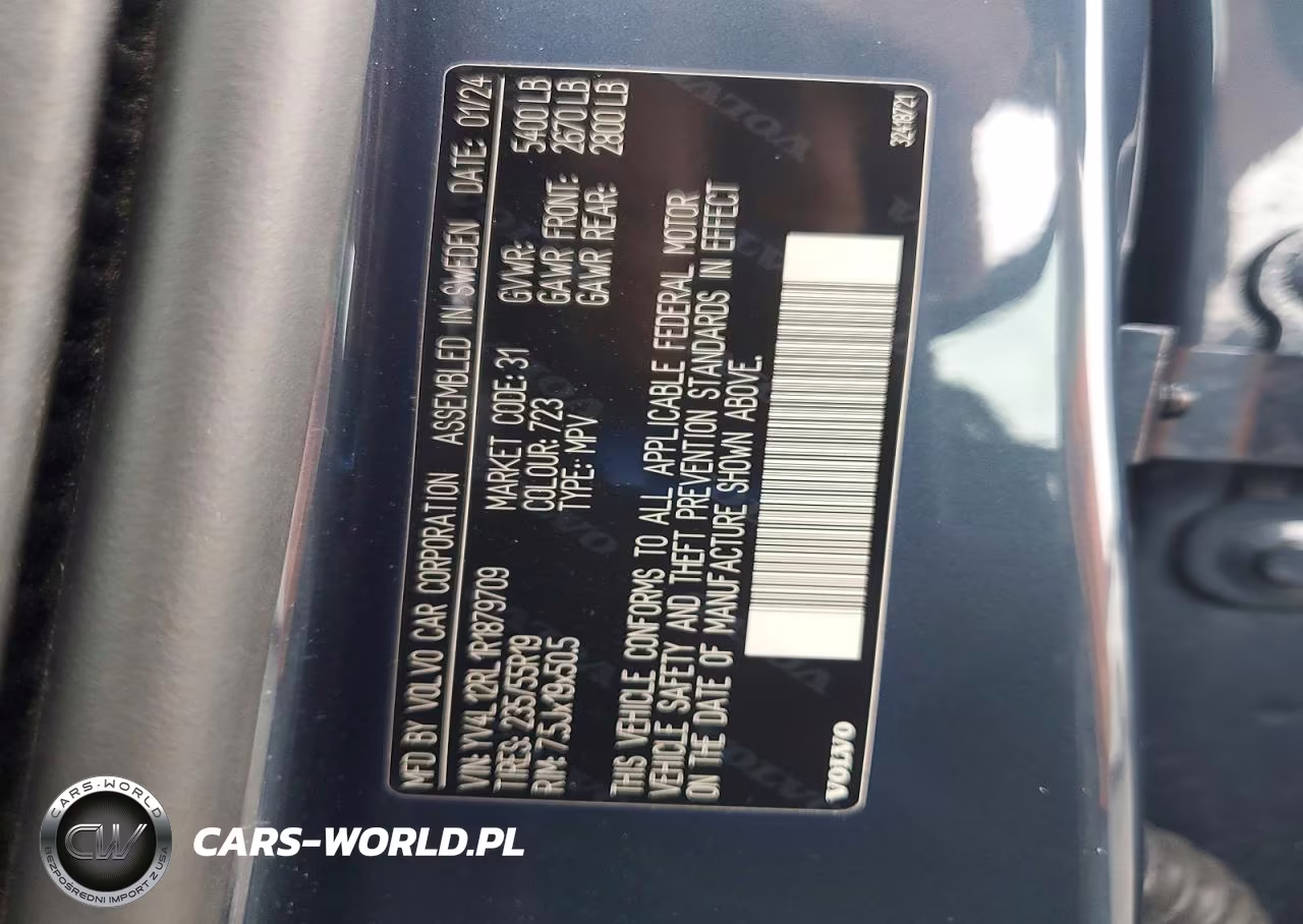 2024 Volvo Xc60 Plus VIN:YV4L12RL1R1879709 - 13