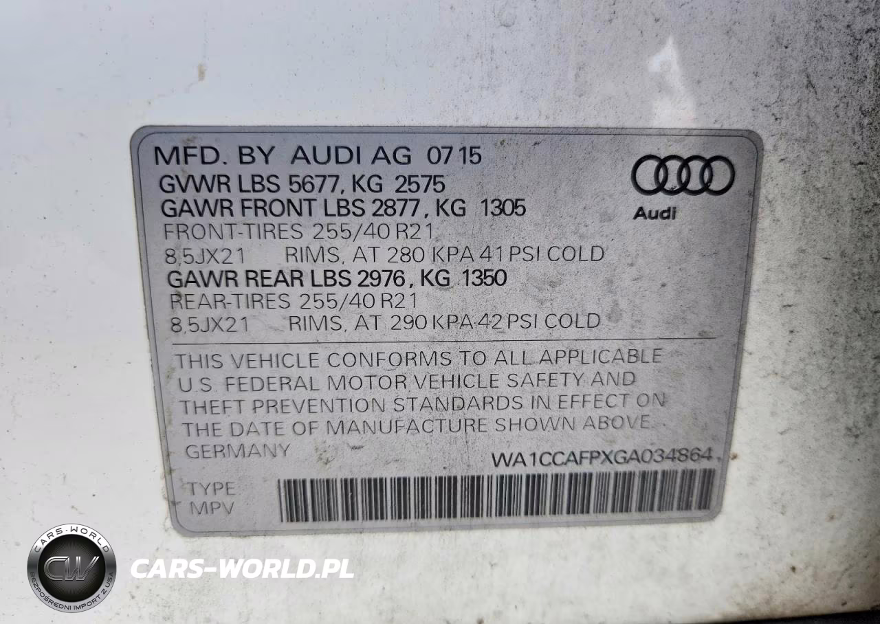 2016 Audi Sq5 Premium Plus VIN:WA1CCAFPXGA034864 - 13