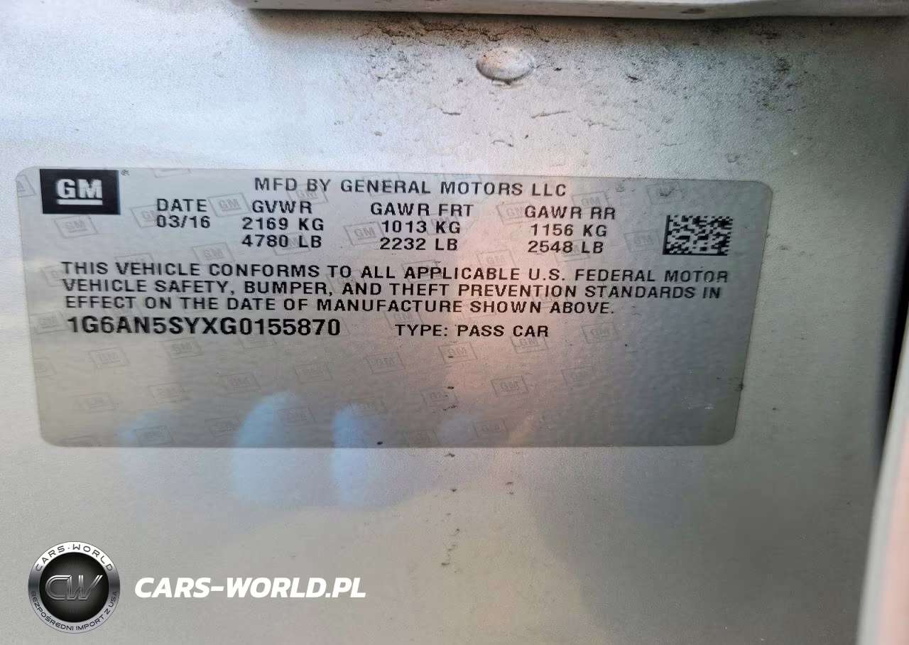 2016 Cadillac Ats-V VIN:1G6AN5SYXG0155870 - 12