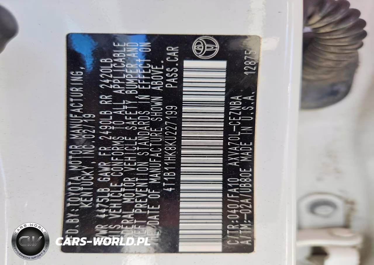 2019 Toyota Camry Le VIN:4T1B11HK8KU227199 - 12