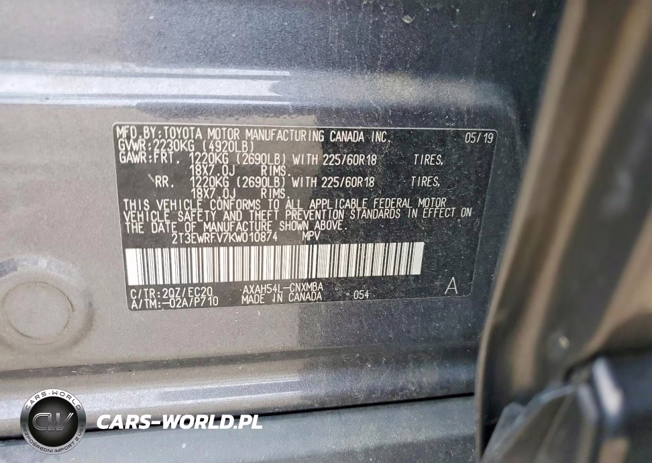 2019 Toyota Rav4 Xse VIN:2T3EWRFV7KW010874 - 12