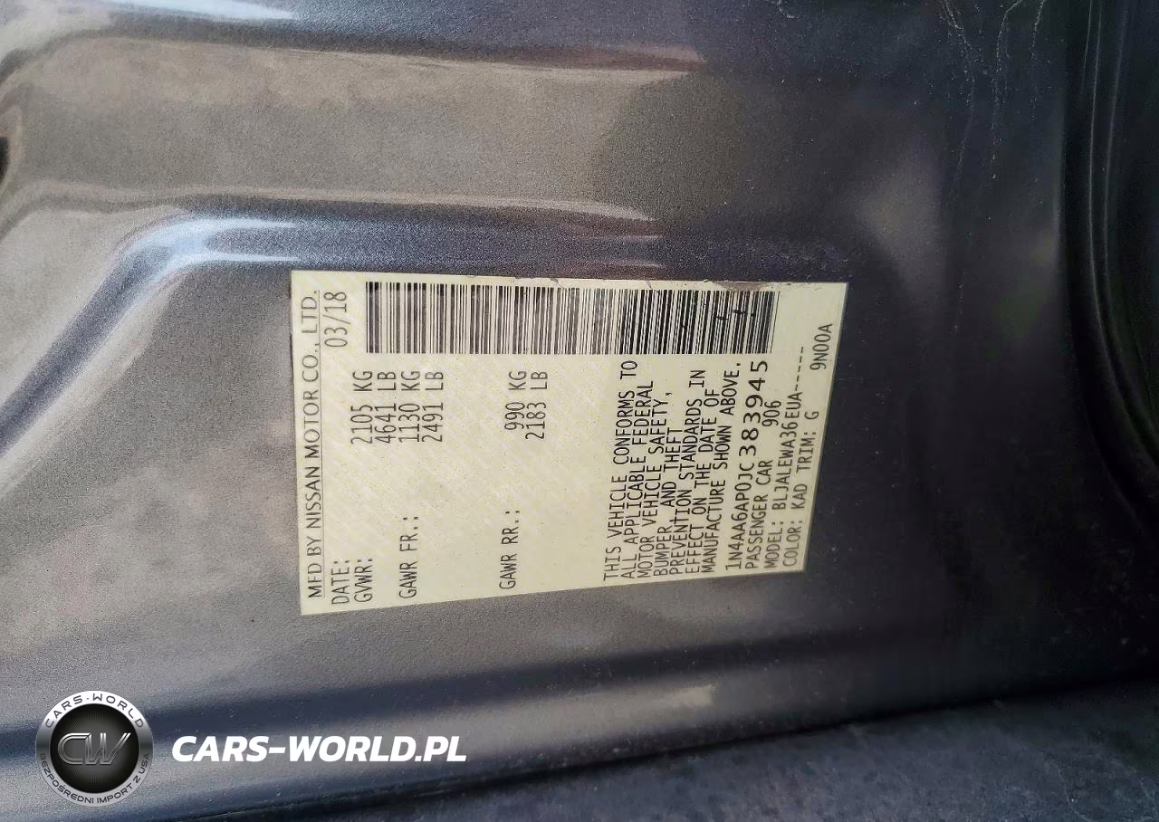 2018 Nissan Maxima 3.5 Sl VIN:1N4AA6AP0JC383945 - 13