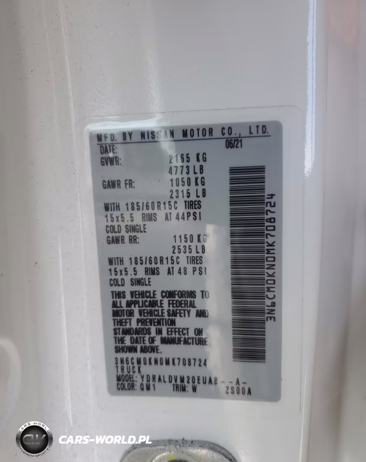 2021 Nissan Nv200 2.5S VIN:3N6CM0KN0MK708724 - 13