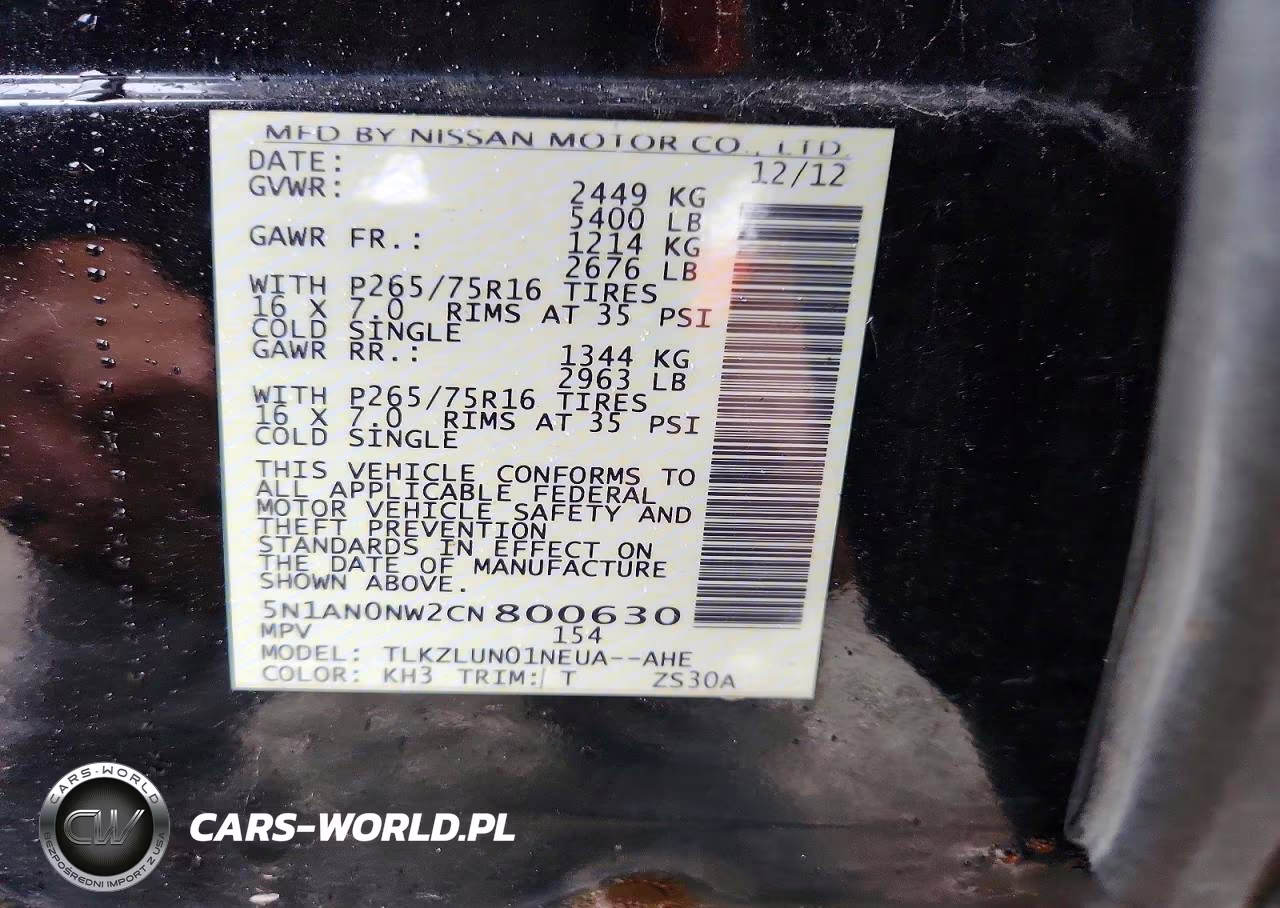 2012 Nissan Xterra X VIN:5N1AN0NW2CN800630 - 13