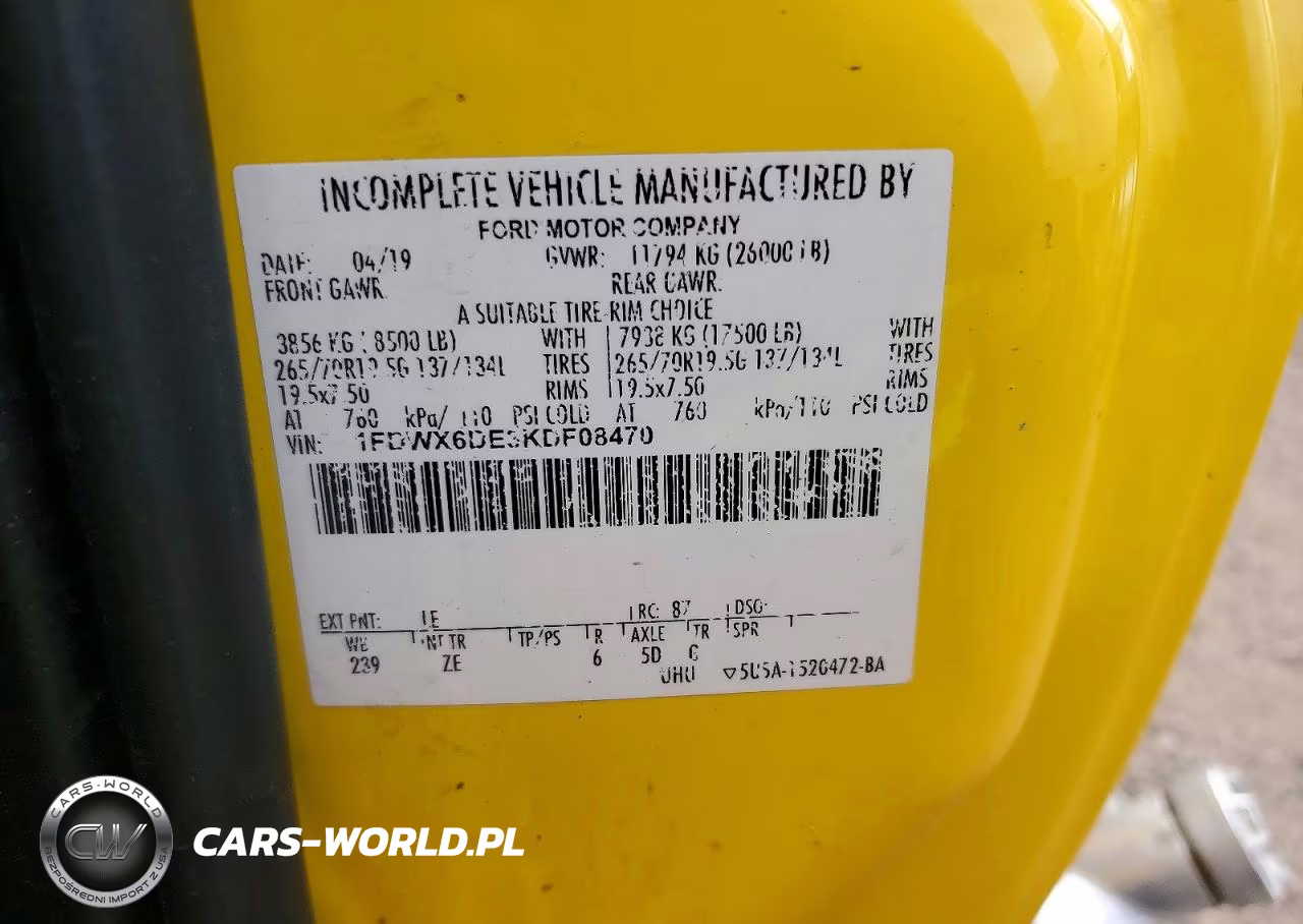 2019 Ford F650 Super Duty VIN:1FDWX6DE3KDF08470 - 13