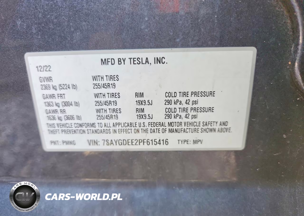 2023 Tesla Model Y VIN:7SAYGDEE2PF615416 - 12