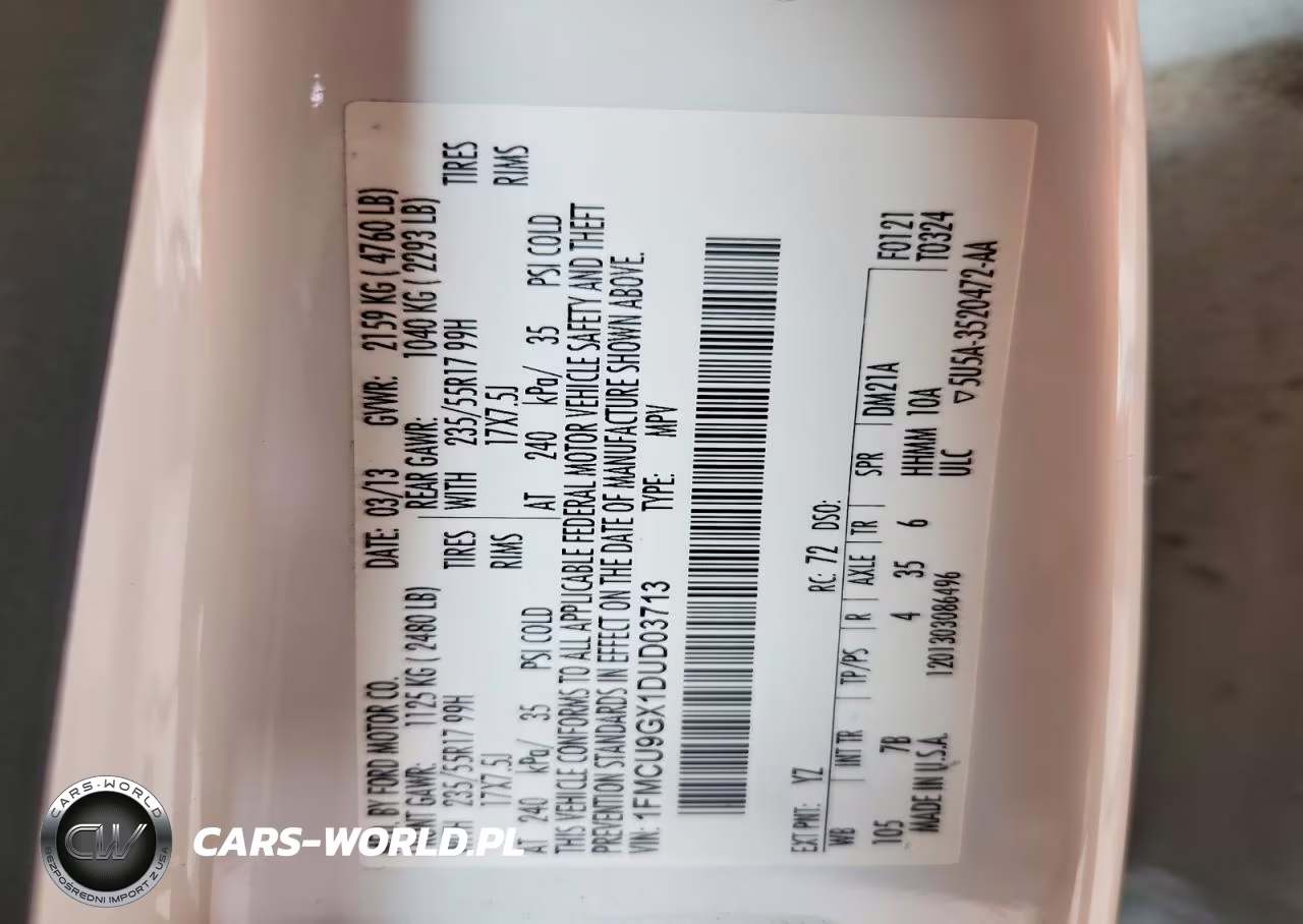 2013 Ford Escape Se VIN:1FMCU9GX1DUD03713 - 12