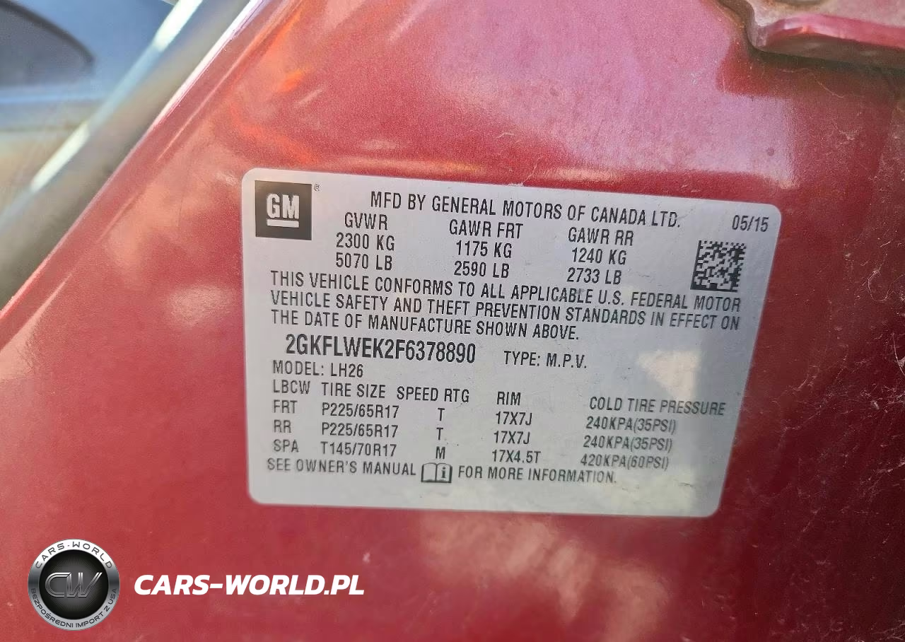 2015 GMC Terrain Sle VIN:2GKFLWEK2F6378890 - 13