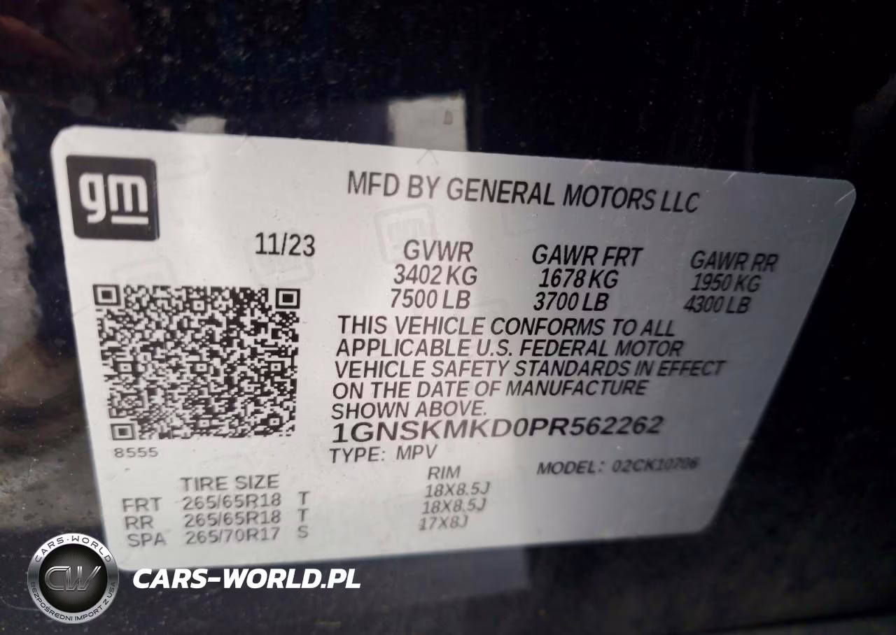 2023 Chevrolet Tahoe K1500 Ls VIN:1GNSKMKD0PR562262 - 13